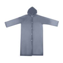 Adult Reusable Rain Poncho with Hood and Drawstring