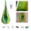 Hanging Hammock Chair with Inflatable Pillow Canvas Green 1