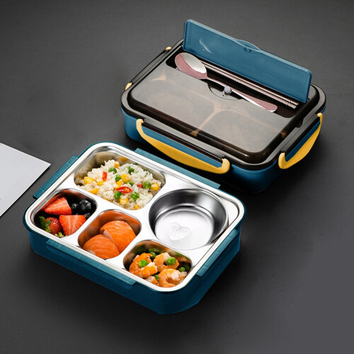 Stainless Steel Lunch Box 1500ml 5-Compartment with Lid