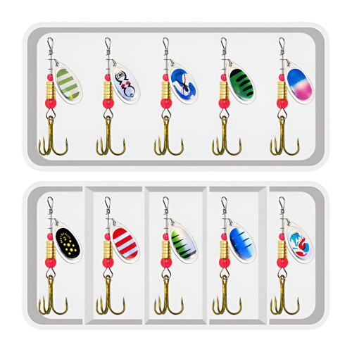 Spinner Lure Metal Spoon Hard Bait 11 Pieces