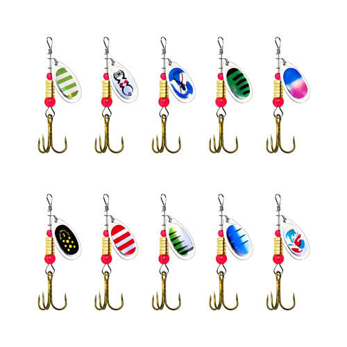 Spinner Lure Metal Spoon Hard Bait 11 Pieces 2