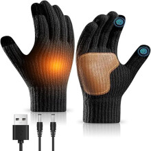 Rechargeable Heated Gloves Black with 3 Heat Levels