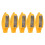 Yellow multifunctional whistle with compass 1.2x0.8x4.4 in 7