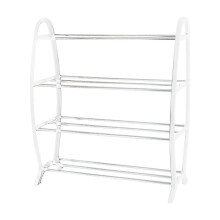 White Plastic Shoe Rack Entryway Organizer 3-Tier