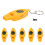 Yellow multifunctional whistle with compass 1.2x0.8x4.4 in 4