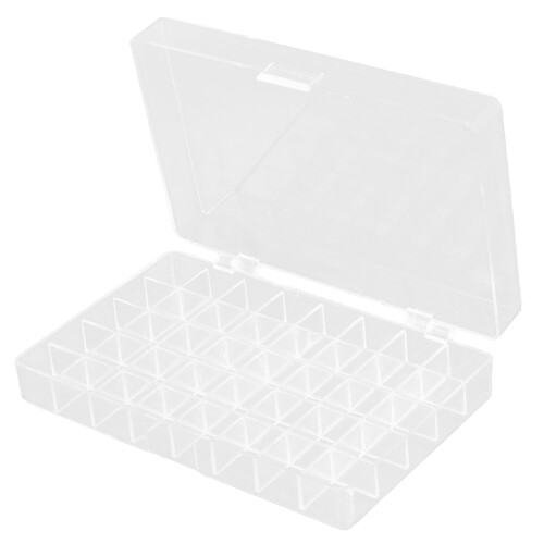 Clear Acrylic Storage Box with Dividers for Office and