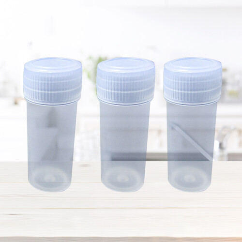 Transparent Plastic Storage Bottles with Covers 100 pcs 2
