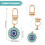 Evil Eye Rhinestone Enamel Pendant Set 8 Pieces 62mm 2
