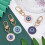 Evil Eye Rhinestone Enamel Pendant Set 8 Pieces 62mm 4