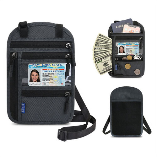 Passport Holder Wallet with Neck Stash Pouch 2