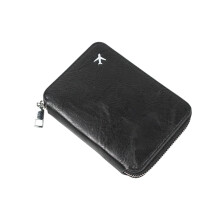 RFID-Blocking Passport Wallet Leather Travel Pouch with