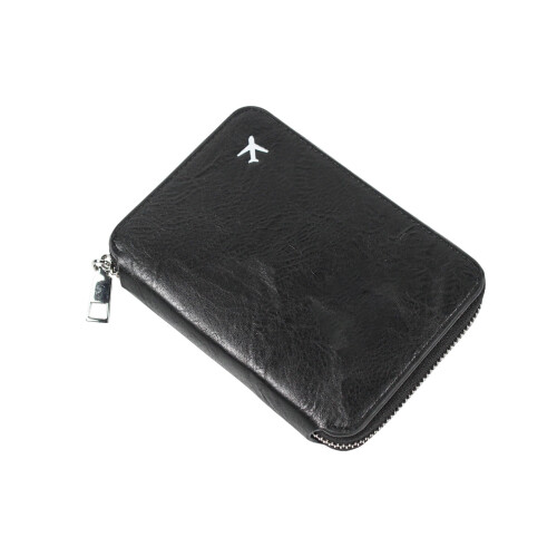 RFID-Blocking Passport Wallet Leather Travel Pouch with