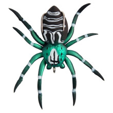 Spider-Shape Soft Fishing Lure Black-Green 10pcs