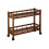 Mobile Storage Rack Floor Standing Two-Tier Solid Wood 1