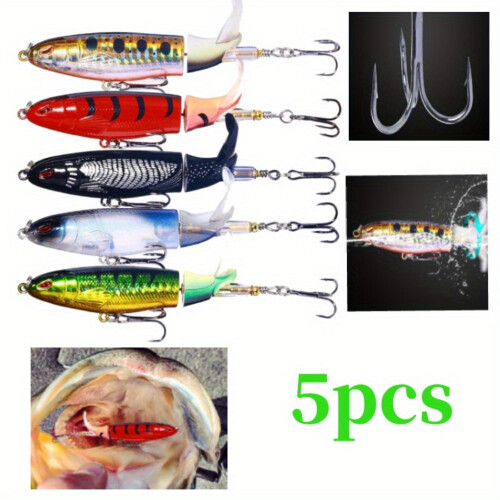 Whopper Popper Topwater Lure Floating Pencil Bait 5-Pack 1