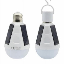 LED Bulb E27 Solar Panel Compatible IP65 Waterproof 6500K