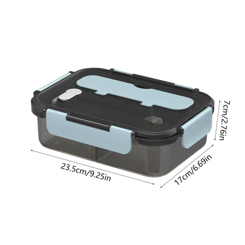 Bento Box Lunch Container 3-Compartment BPA-Free with 1