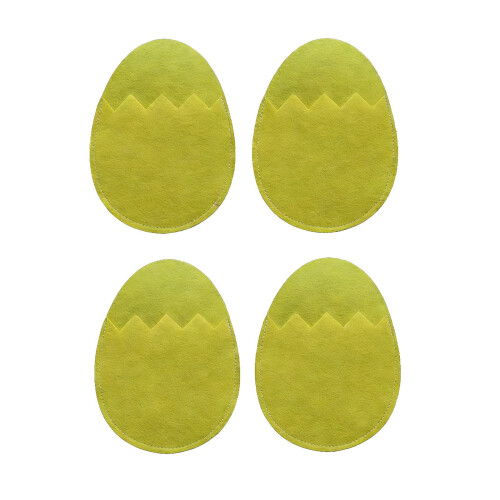 Easter Silverware Organizer Pouches Egg-Shaped 4PC