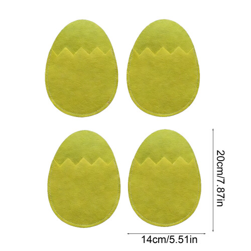Easter Silverware Organizer Pouches Egg-Shaped 4PC 2