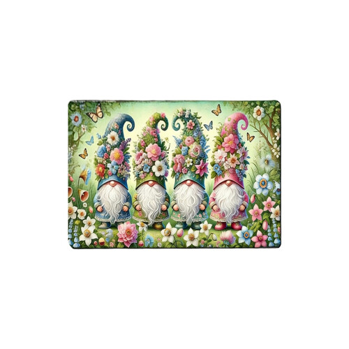AuroraX Black Door Mat Front Entry Easter Bunny Design 1