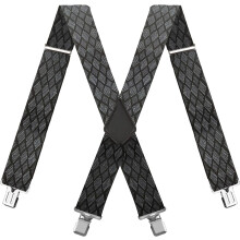 Men's Trouser Braces Elastic X-Shape with 4 Clips