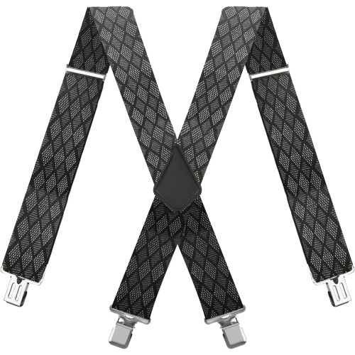 Men's Trouser Braces Elastic X-Shape with 4 Clips