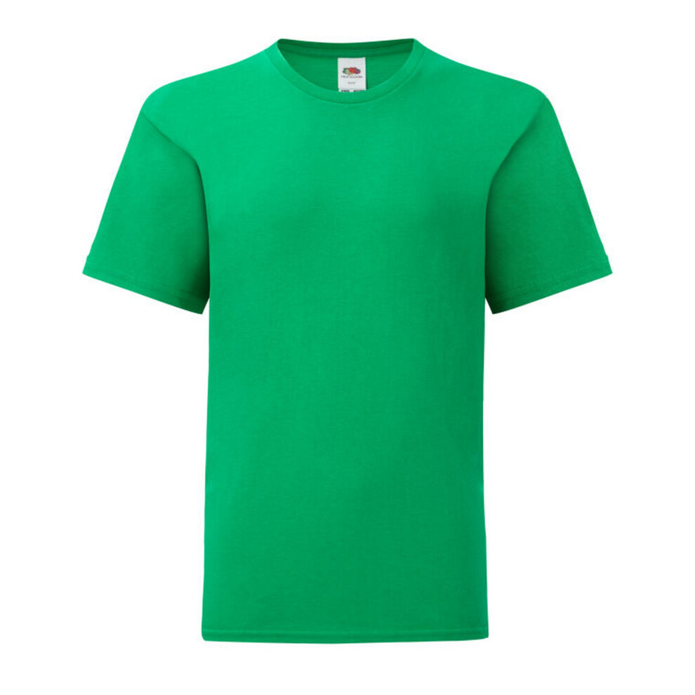 Fruit Of The Loom (12-13 Years, Kelly Green) Childrens/Kids Iconic 150 T-Shirt