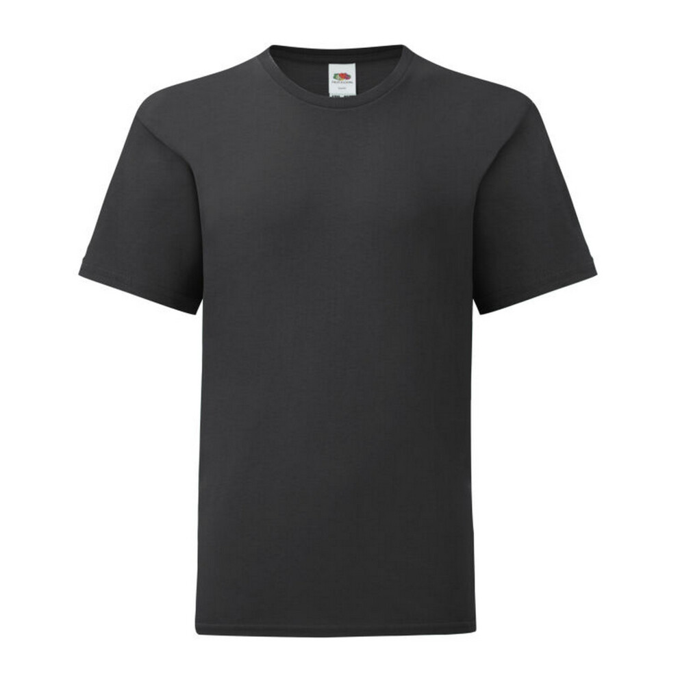 Fruit Of The Loom (5-6 Years, Black) Childrens/Kids Iconic 150 T-Shirt