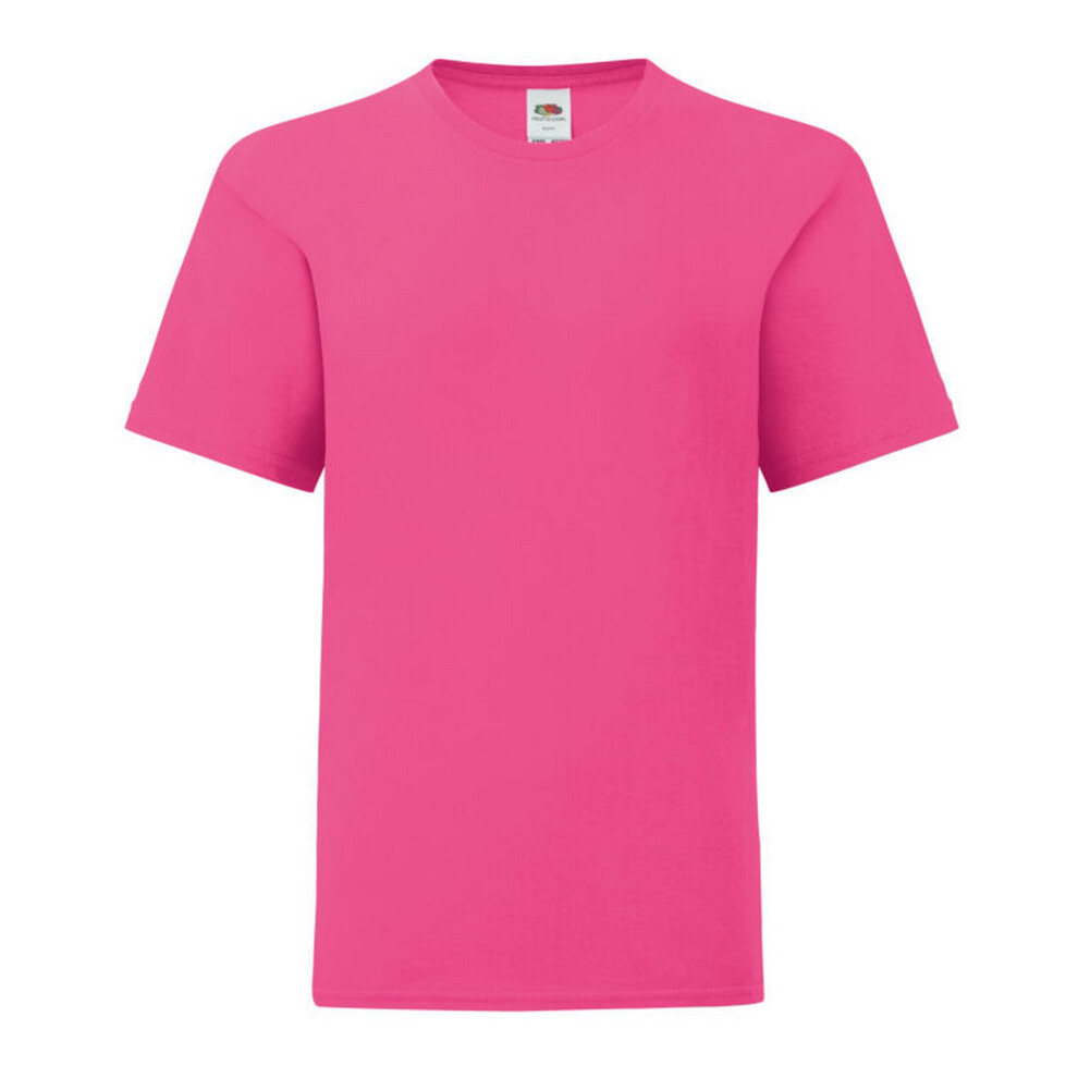Fruit Of The Loom (3-4 Years, Fuchsia) Childrens/Kids Iconic 150 T-Shirt