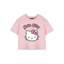 (S, Pink) Hello Kitty Womens/Ladies Club Short-Sleeved Crop T-Shirt