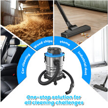 2-IN-1 Wired Vacuum Cleaner 20L - Industrial Ash Dust Extrator Bucket
