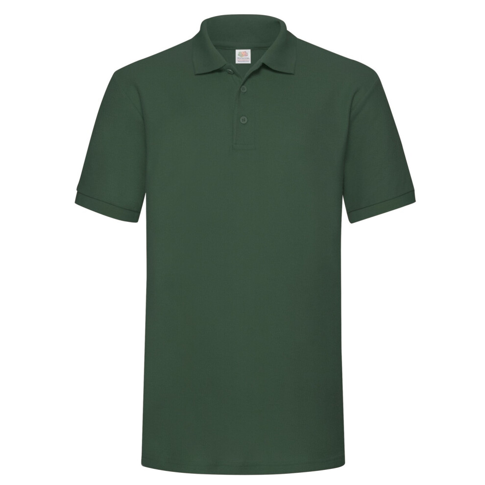 Fruit Of The Loom (M, Bottle Green) Mens 65/35 Heavyweight Polo Shirt