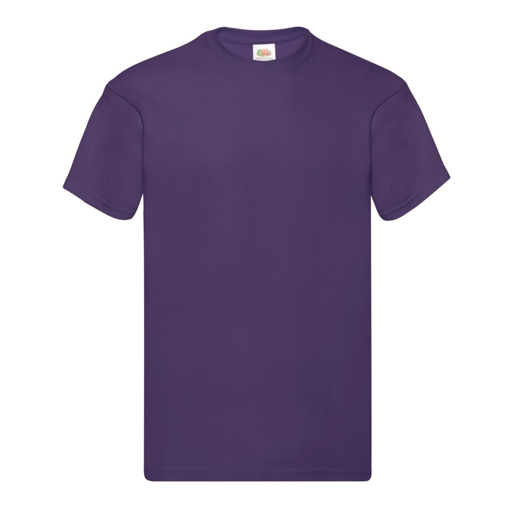 Fruit Of The Loom (M, Purple) Mens Original T-Shirt