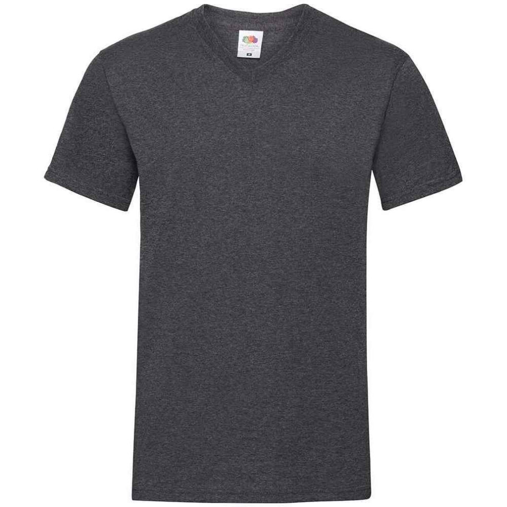 Fruit Of The Loom (Xxl, Dark Heather Grey) Mens Valueweight V Neck T-Shirt