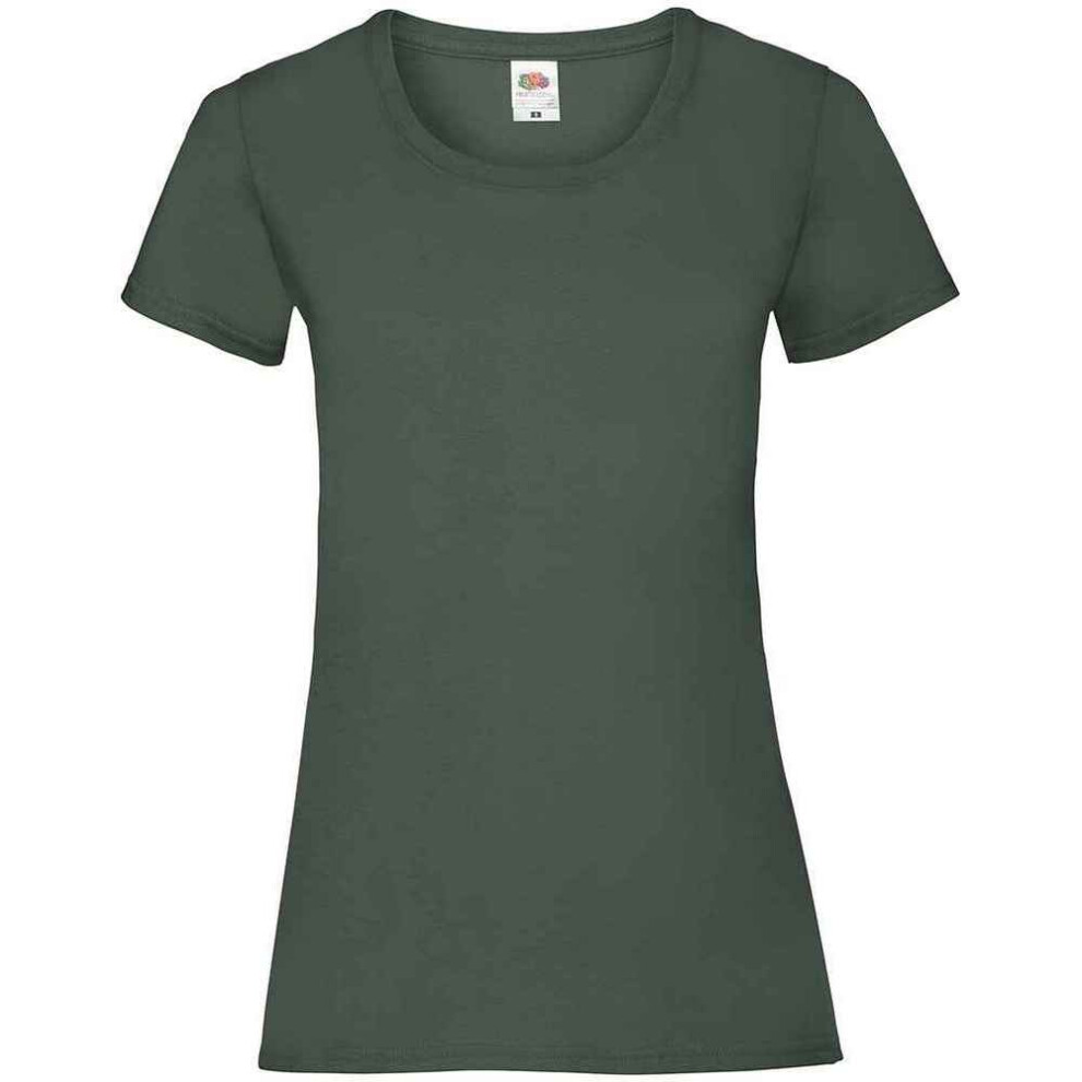 Fruit Of The Loom (18 Uk, Bottle Green) Womens/Ladies Valueweight Heather Lady Fit T-Shirt