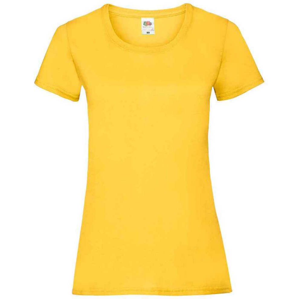 Fruit Of The Loom (16 Uk, Sunflower) Womens/Ladies Valueweight Heather Lady Fit T-Shirt