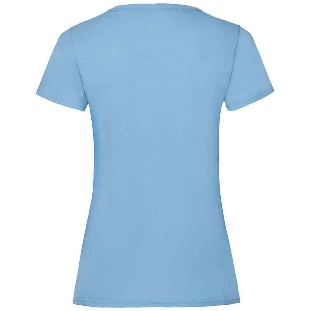 Fruit Of The Loom (18 Uk, Sky Blue) Womens/Ladies Valueweight Heather Lady Fit T-Shirt