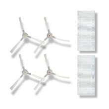 6PCS Washable Side Brush Hepa Filter for ABIR R30 Robot Vacuum Cleaner Accessories Replacement Parts Household Cleaning