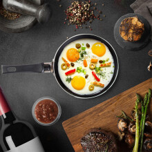 Cooking Pan Non-Stick Frying Pan Portable Breakfast Pan with Handle Suitable for Frying Eggs and Breakfast