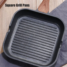 Grill Pan for Stove Tops, Nonstick Induction Pan Aluminum Induction Steak Bacon Pan Frying Pan for Gas, Ceramic,24cm