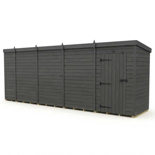 17x4 Pent Composite Shed Tanalised (Single Door, No Windows) 1