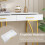 Console table, hallway table with 2 drawers,gold 4