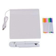 Acrylic LED Luminous Draw Board Toy for Kids Anti Scratch Adjustable Erasable Letter Message Note Board Birthday Gift