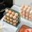 Flippable Egg Holder for Refrigerator,3 Layer Egg Storage Container for Fridge Side Door,Foldable Egg Tray 4
