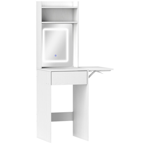 Small Vanity Desk with Mirror and LED Lights 2