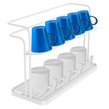 Bottle and Cup Drying Rack 2-Tier with Removable Drain Tray