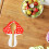 Ceramic Mushroom Spoon Rest Heat Resistant 2 pcs 8