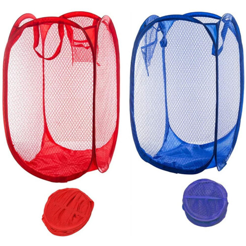 Foldable Mesh Laundry Hamper 2-Pack
