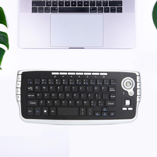2.4G Wireless Keyboard Trackball with Backlight 78 Keys 2