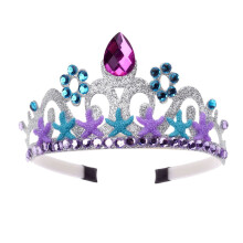 Mermaid Princess Headband Silver Rhinestone Crown